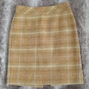 Wool plaid skirt